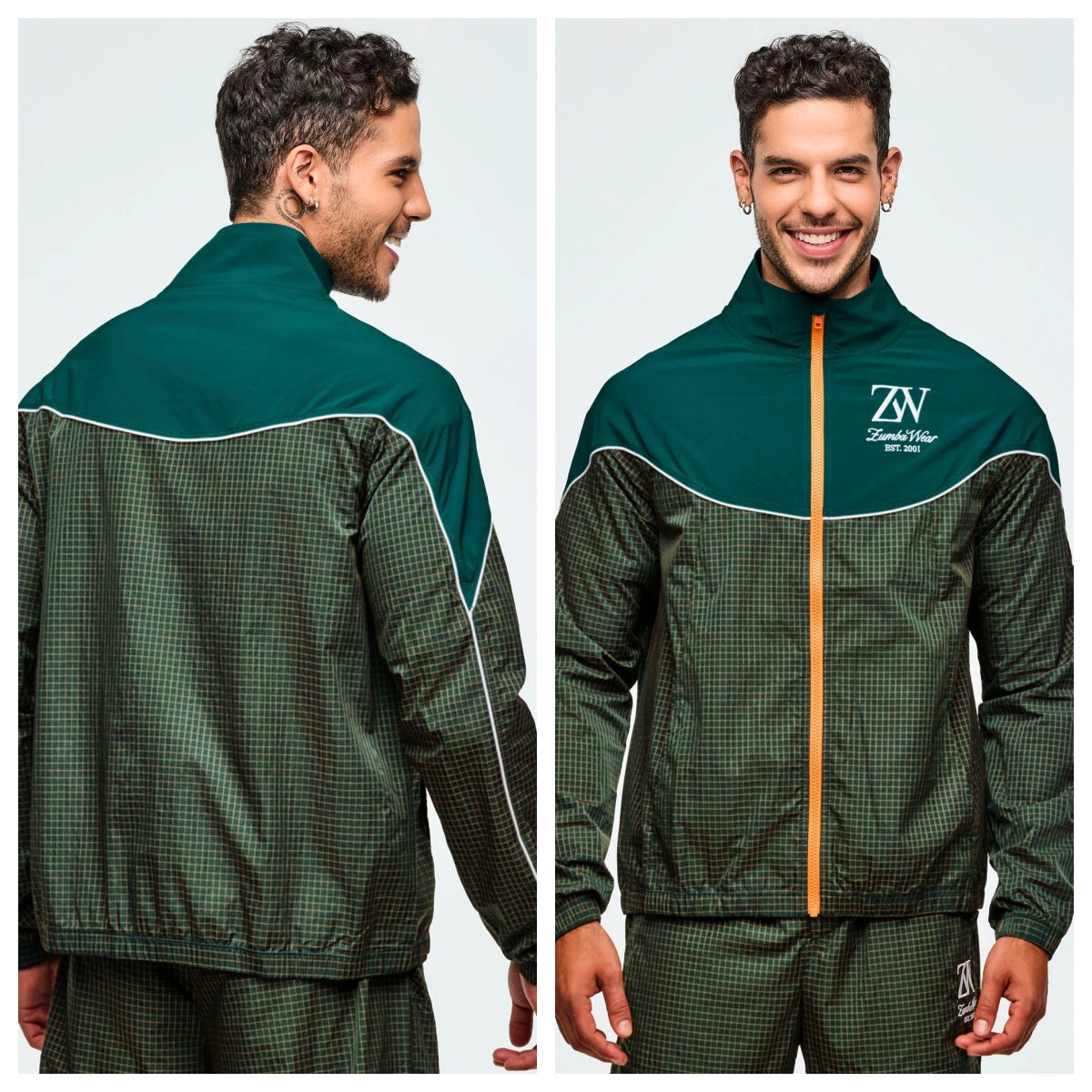 New Zumba Love Class of 2001 Unisex Curvy Yoke Jacket Teal Tango Z1T000333